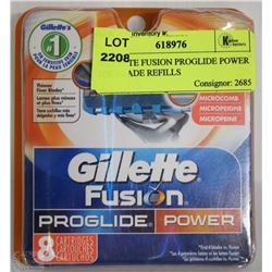 GILLETTE FUSION PROGLIDE POWER 8PK BLADE REFILLS