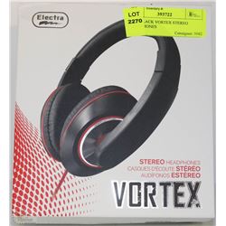 NEW BLACK VORTEX STEREO HEADPHONES