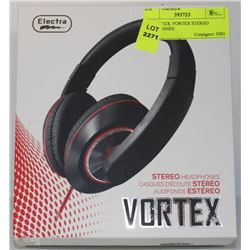 NEW BLACK VORTEX STEREO HEADPHONES