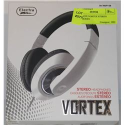 NEW WHITE VORTEX STEREO HEADPHONES