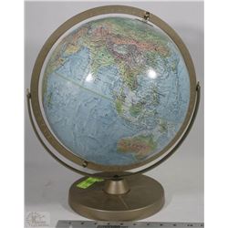 VINTAGE 1980S READER'S DIGEST DESKTOP GLOBE 17"H