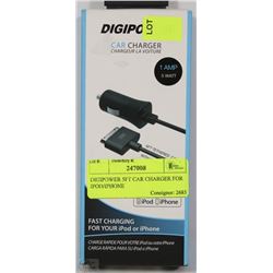 DIGIPOWER 5FT CAR CHARGER FOR IPOD/IPHONE