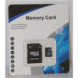 NEW 32GB MICRO SD CARD WITH ADAPTER