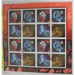FULL SHEET OF CANADIAN 1997 DRACULA STAMPS