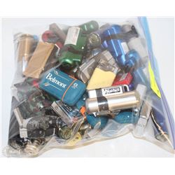BAG OF ASSORTED LIGHTERS