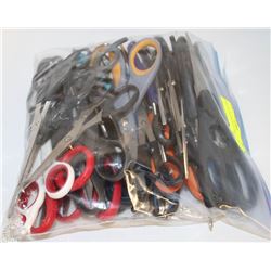 BAG OF ASSORTED SCISSORS