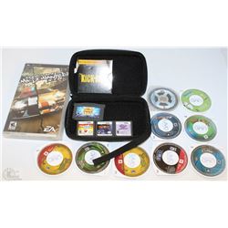 LOT OF 11 PSP GAMES AND 3 NINTENDO DS GAMES IN