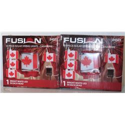 BUNDLE OF 2PK FUSION 10 PC SOLAR LIGHT STRING