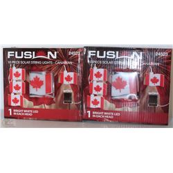 BUNDLE OF 2PK FUSION 10 PC SOLAR LIGHT STRING