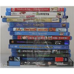 2 BUNDLES OF 7 BLU RAY MOVIES