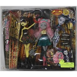 SET OF 3 MONSTER HIGH DOLLS