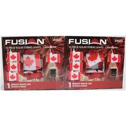 BUNDLE OF 2PK FUSION 10 PC SOLAR LIGHT STRING