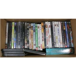 BOX OF 35 DVDS (ASSORTED GENRES)
