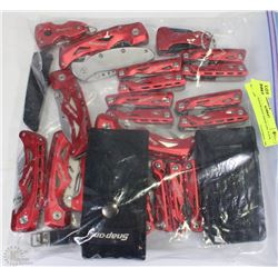 BAG OF ASSORTED SNAP-ON TOOL KNIVES