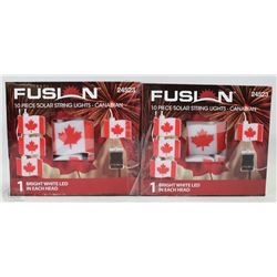BUNDLE OF 2PK FUSION 10 PC SOLAR LIGHT STRING