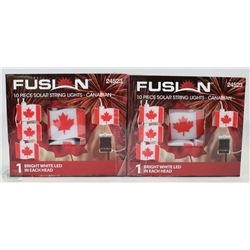 BUNDLE OF 2PK FUSION 10 PC SOLAR LIGHT STRING