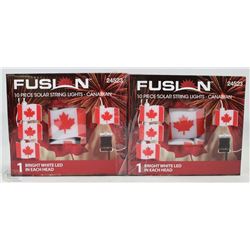 BUNDLE OF 2PK FUSION 10 PC SOLAR LIGHT STRING