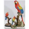 Image 1 : LOT OF 3 DECORATIVE RESIN FIGURINES OF PARROTS