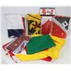 Image 1 : BOX OF ASSORTED FLAGS INCL CANADIAN FLAG AND MORE