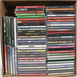 BOX OF ASSORTED CDS INCL TRAGICALLY HIP, LINKIN
