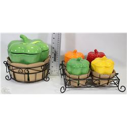 7-PC FRESH CROP PEPPERS CERAMIC OVEN-TO-TABLE SET