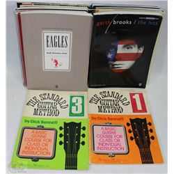 BOX OF MUSIC BOOKS INCL U2, BLUE RODEO, NEIL YOUNG