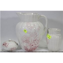 ESTATE COLLECTION OF PITCHERS AND BUTTER DISH