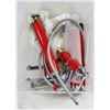 Image 1 : TUB OF ASSORTED LUOBAND RED SINK TAPS W/ HOSES