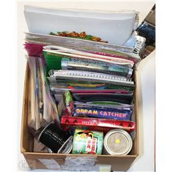 LARGE BOX WITH SCRAP BOOKING AND CRAFTERS