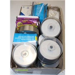 SMALL FLAT OF DVD'S REWRITEABLE CD'S