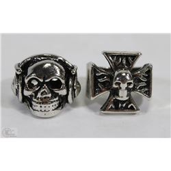 LOT OF 2 BIKER RINGS