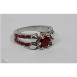 SILVER PLATED SYNTHETIC SAPPHIRE