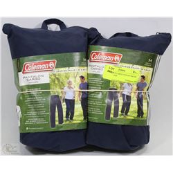 2 COLEMAN CARGO NYLON PANTS SIZE MEDIUM