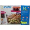 Image 1 : NEW ANCHOR 14PC GLASS STORAGE CONTAINERS
