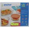 Image 1 : NEW ANCHOR 18 PC SET GLASS WARE STORAGE