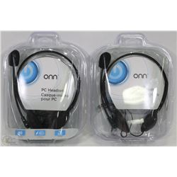 LOT OF 2 NEW PC HEADSET
