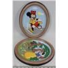 Image 1 : SET OF 2 OVAL HAND PAINTED CERAMIC DISNEY PLAQUES