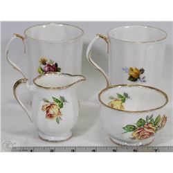 LOT W/ 2 WINSOR CHINA CUPS AND ROYAL STANDARD
