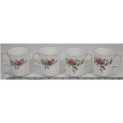 LOT OF 4 "MOSS ROSE" ROYAL ALBERT CUPS
