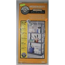 UNOPENED METAL SHOP SHELF (4 SHELVES)