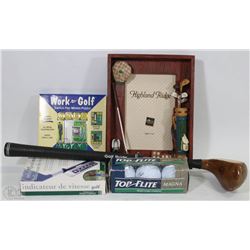 SET OF GOLF ITEMS NEW GOLF SWING SPEED TRAINER, TO