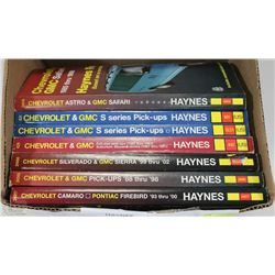 BOX WITH ASSORTED VINTAGE CHEVY MANUALS INCL.