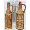 Image 1 : PAIR OF WICKER DECANTERS