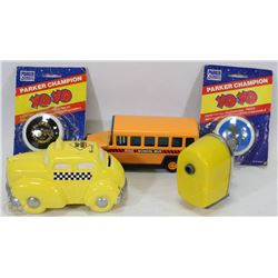 FLAT WITH BUDDY L BUS 1980, ORIGINAL YO YO'S &MORE