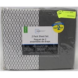 2 PACK QUEEN SIZE SHEET SETS