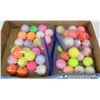 Image 1 : FLAT OF ASSORTED COLOURED RECLAIMED GOLF BALLS