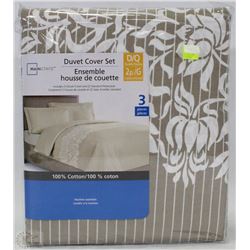 MAINSTAYS 3PC DUVET COVER SET SIZE D/Q