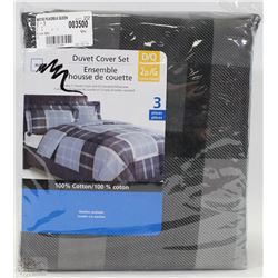 MAINSTAYS 3PC DUVET COVER SET SIZE D/Q