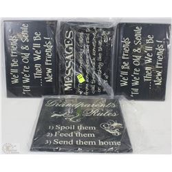 LOT OF 4 INSPIRATIONAL PLAQUES