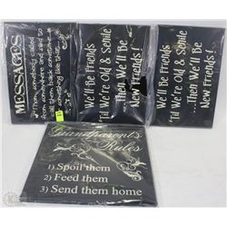 LOT OF 4 INSPIRATIONAL PLAQUES